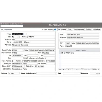 Fiche client