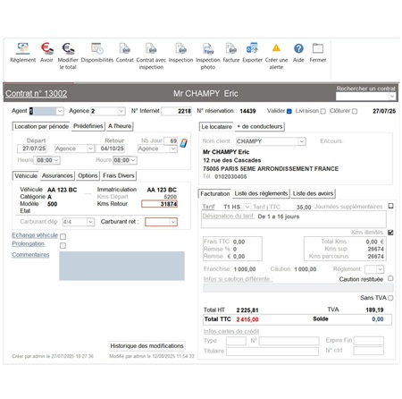Contrat de location
