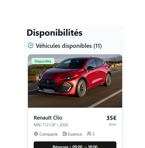 Disponibilités